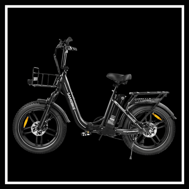 SAMEBIKE C05 PRO electric bike with a 500W motor and foldable design, ideal for commuters and outdoor enthusiasts.