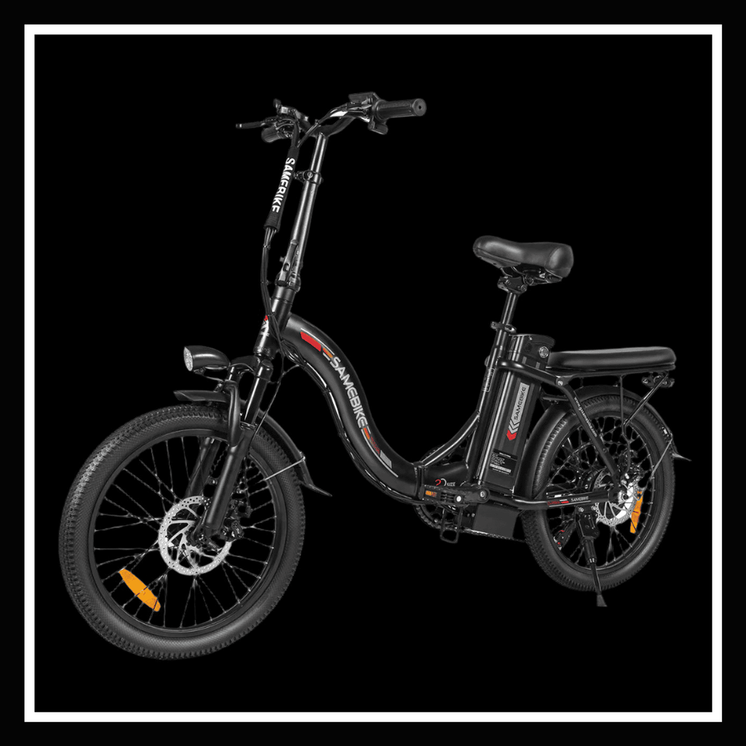 SAMEBIKE CY20 electric bike with foldable design for urban commuting and recreational riding.