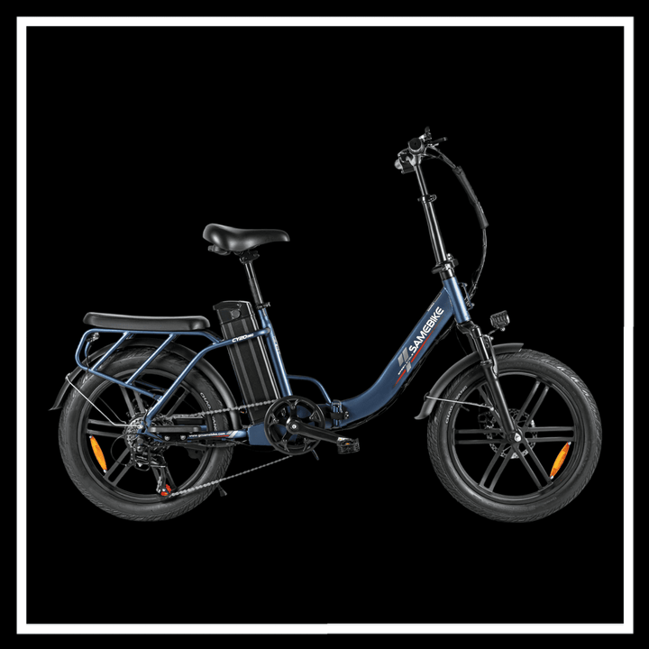 SAMEBIKE CY20 Pro Electric Bike side view showcasing its compact folding design and everyday comfort.
