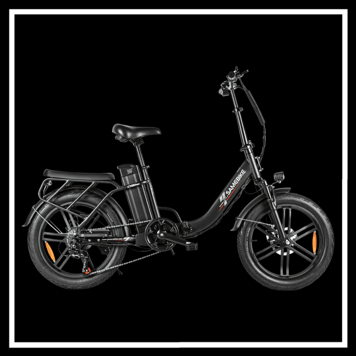 SAMEBIKE CY20 Pro Electric Bike in black with compact folding design for commuters