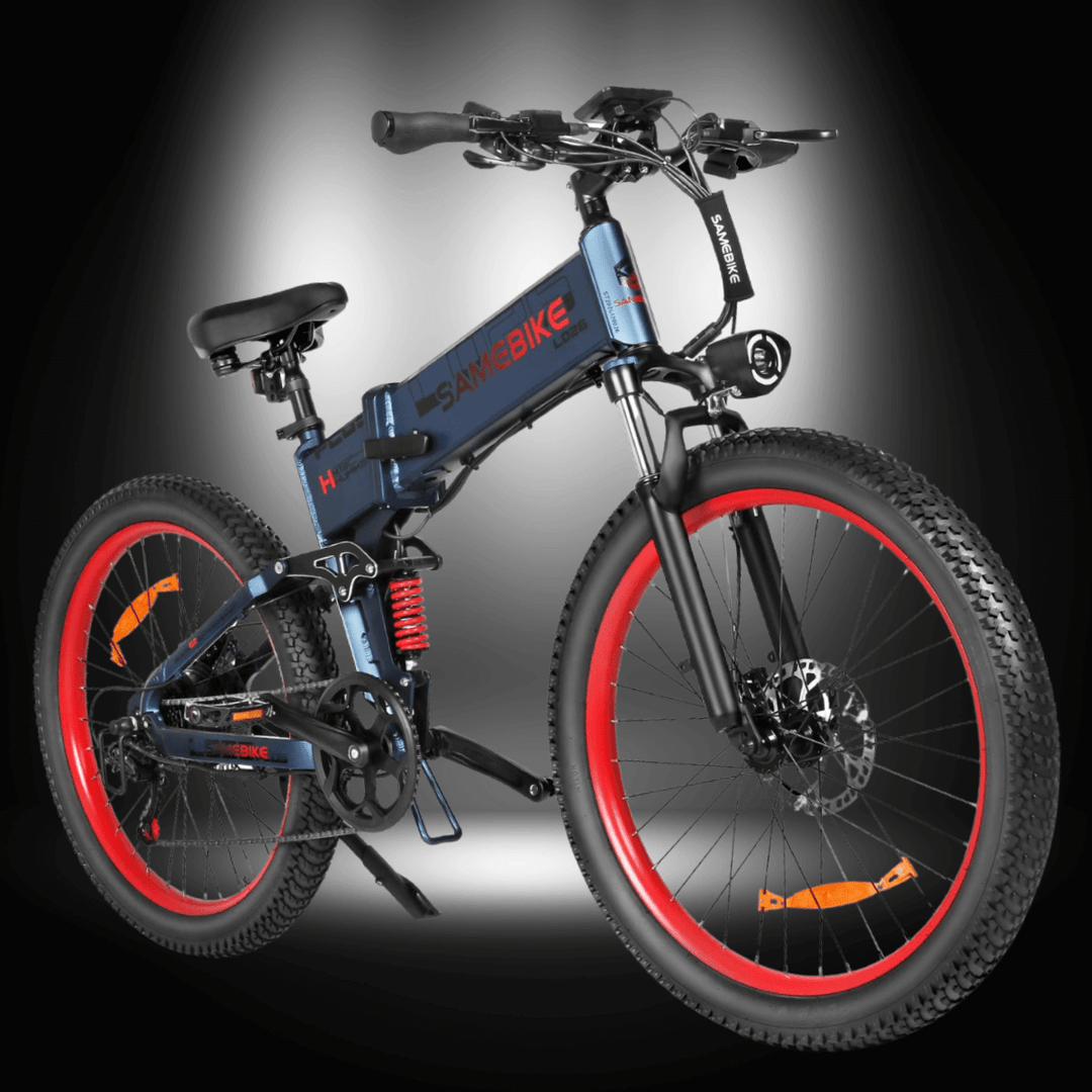 🇮🇪🇪🇺🇬🇧 SAMEBIKE LO26 PLUS 1000W Folding Electric Bike with rugged tires and adjustable suspension.