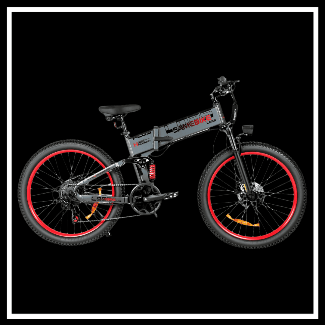 🇮🇪🇪🇺🇬🇧 SAMEBIKE LO26 PLUS 1000W Folding Electric Bike with rugged tires and adjustable suspension.