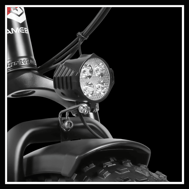 Front light feature of 🇮🇪🇪🇺🇺🇸🇬🇧 SAMEBIKE LOTDM200 II for improved visibility during rides.