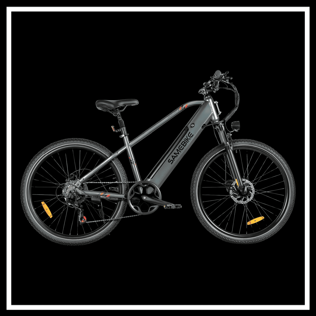 🇮🇪🇬🇧🇪🇺 SAMEBIKE RS-A01 MEN Electric City Bike in black and silver color.