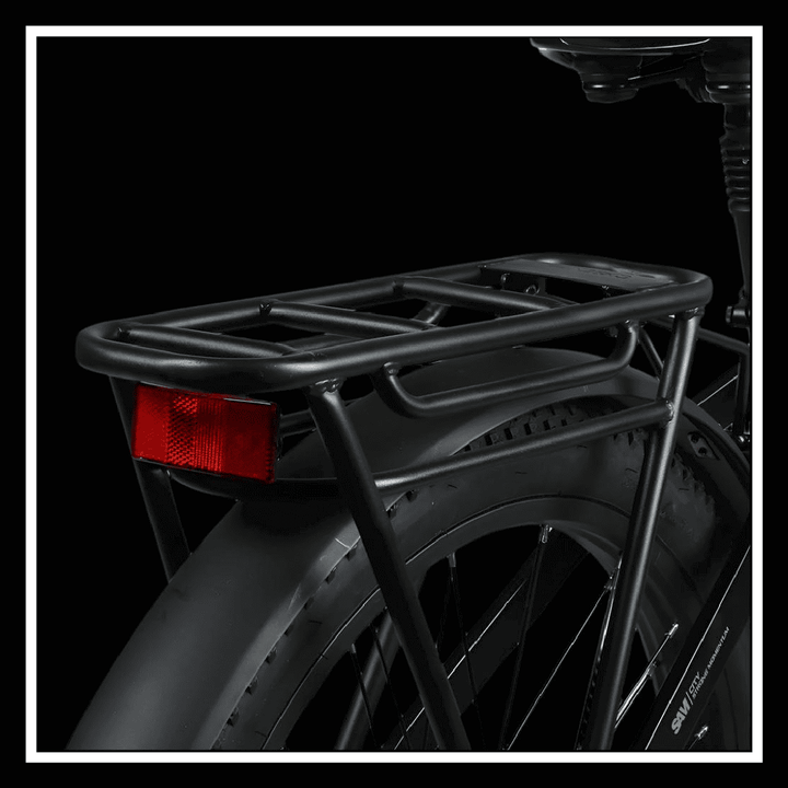 SAMEBIKE RS-A01 PLUS electric bike rear rack and tail light close-up
