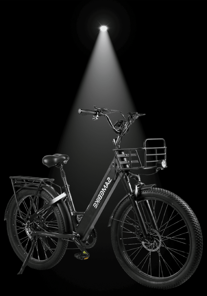SAMEBIKE RS-A01 PLUS Electric City Bike with adjustable settings and a stylish design.