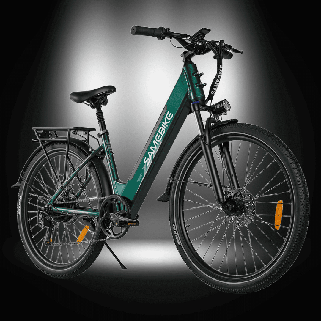 SAMEBIKE RS-A01 PRO electric bicycle showcasing modern design and features for city commuting.