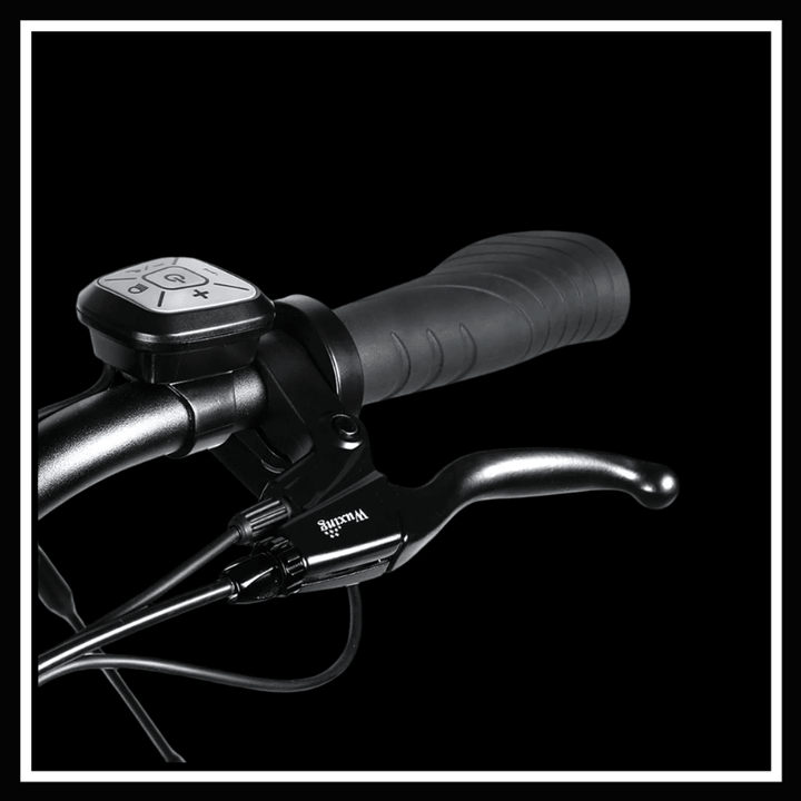 SAMEBIKE RS-A01 PRO handlebars featuring controls for an electric bicycle ride.