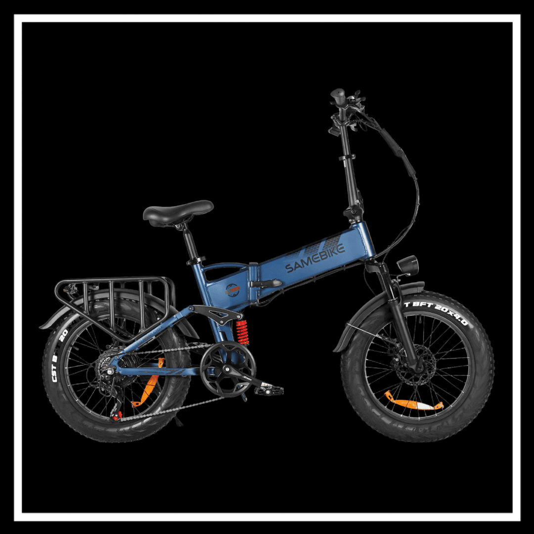 Samebike RS-A02 Pro electric bike with fat tires and a sturdy frame, ideal for off-road adventures.