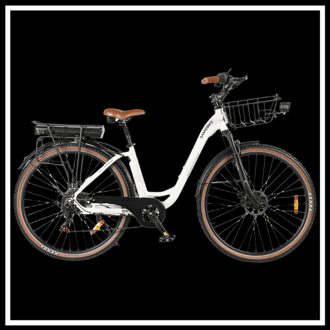 SAMEBIKE RS-A07 electric bike with 500W motor and removable battery for urban commuting.