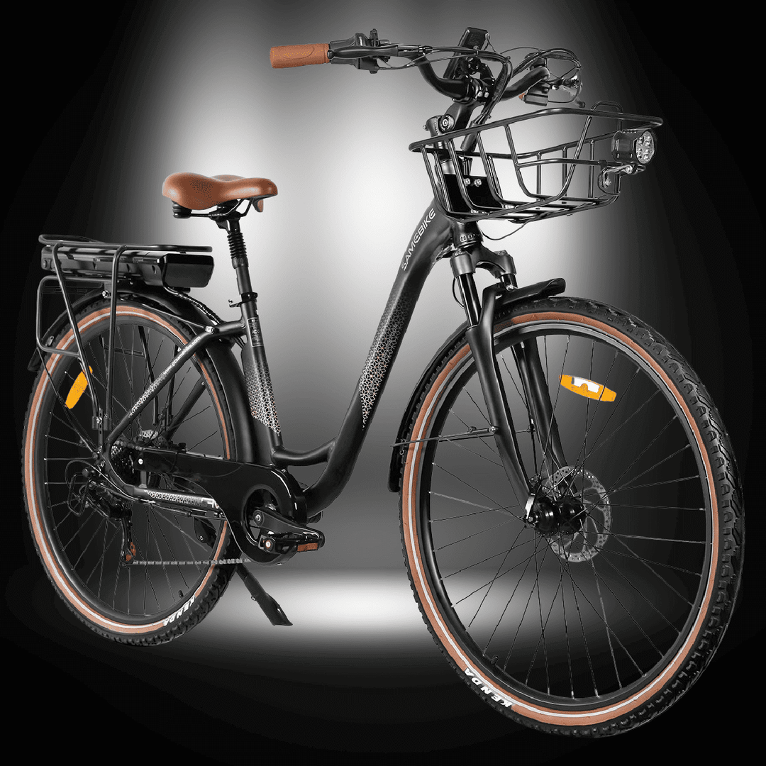 🇮🇪🇪🇺 SAMEBIKE RS-A07 stylish electric bike with 500W motor and 36V battery for urban commuting.