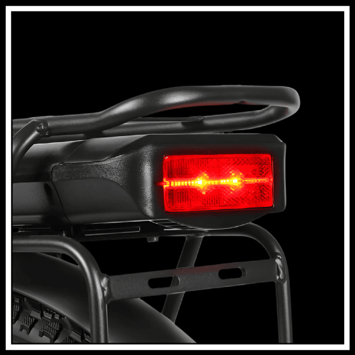 Rear light of SAMEBIKE RS-A07 ELECTRIC BIKE providing safety during night rides.