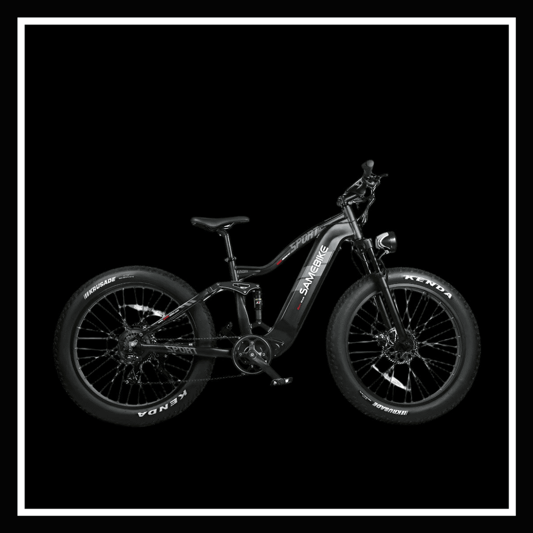 SAMEBIKE RSA08-II electric mountain bike with fat tires for off-road adventures.