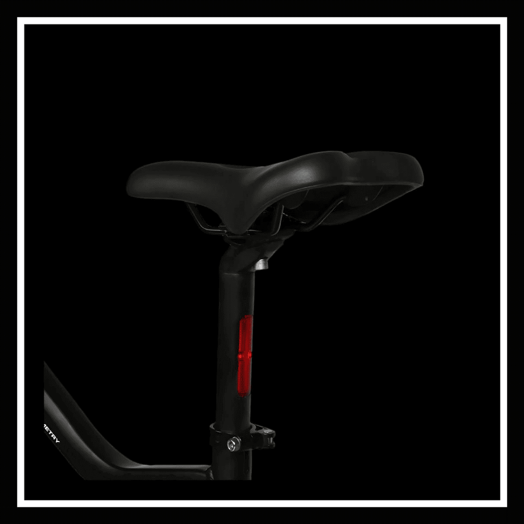 SAMEBIKE RSA08-II ELECTRIC BIKE saddle and support with integrated light for safety during night rides.