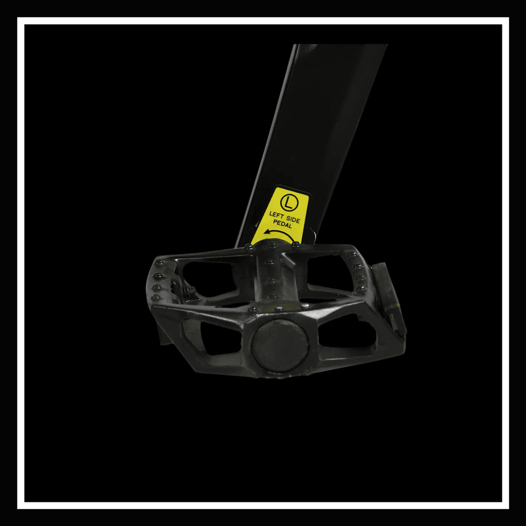 SAMEBIKE RSA08-II ELECTRIC BIKE left side pedal close-up image on a black background
