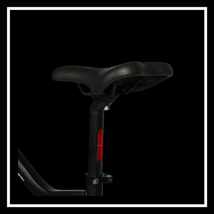 SAMEBIKE RSA08-II ELECTRIC BIKE saddle and support with integrated light for safety during night rides.
