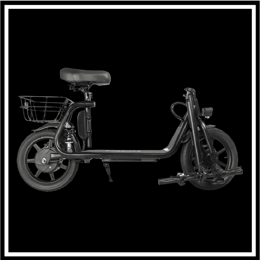 🇮🇪🇪🇺🇬🇧 SAMEBIKE SM-C02 500W electric scooter with a sleek design and basket.