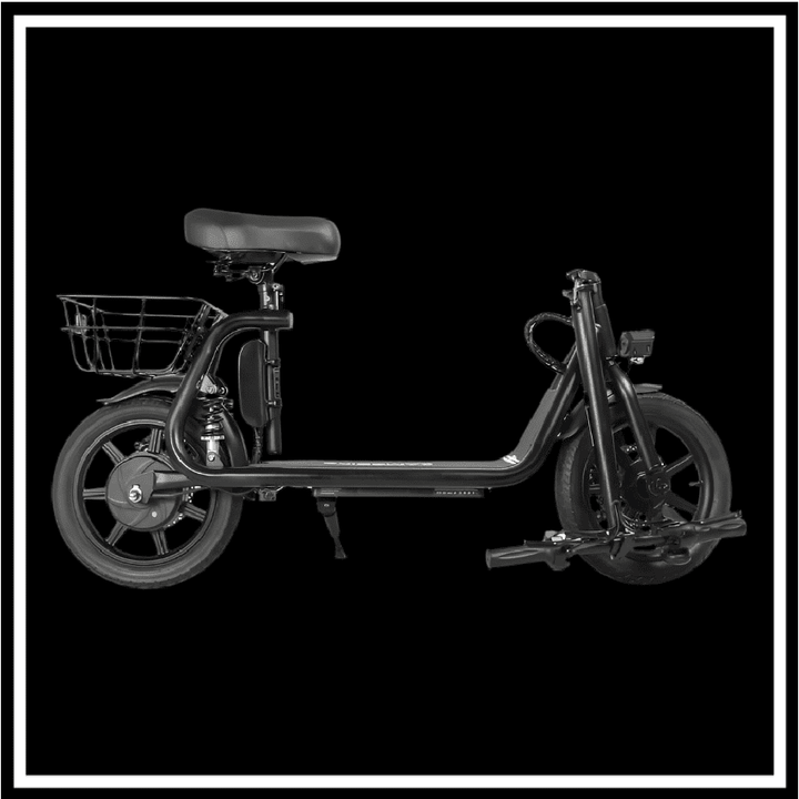 🇮🇪🇪🇺🇬🇧 SAMEBIKE SM-C02 500W electric scooter with a sleek design and basket.