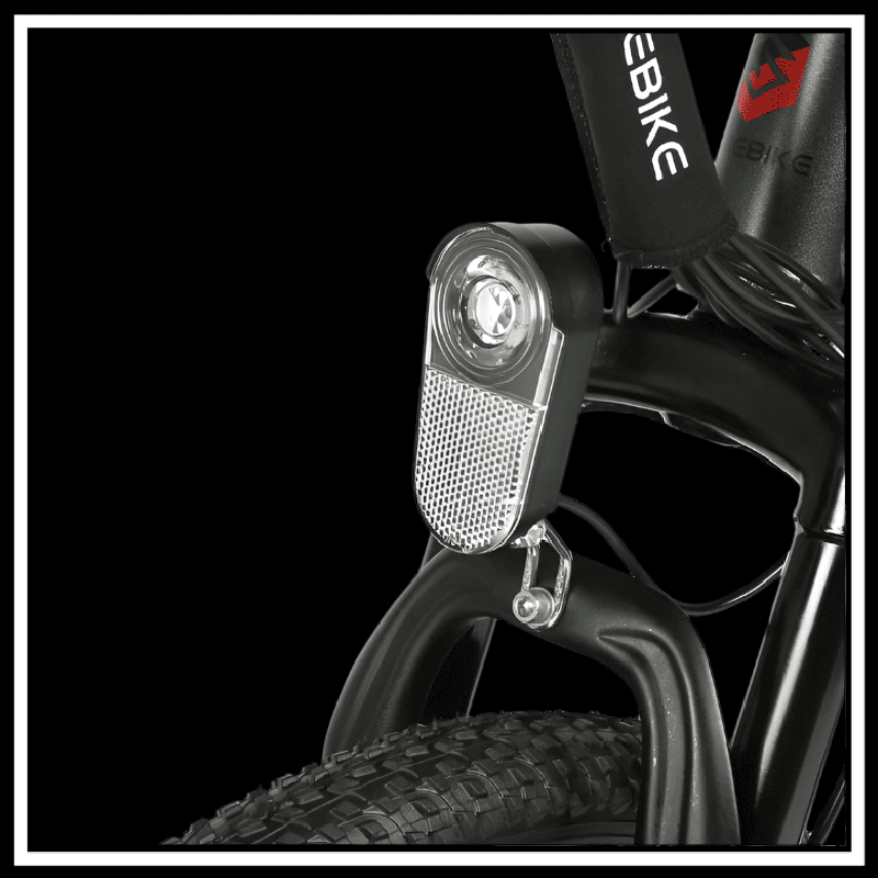 Front light on the 🇮🇪🇪🇺🇬🇧 SAMEBIKE SY26-II electric commuter bike, designed for urban rides and safety.