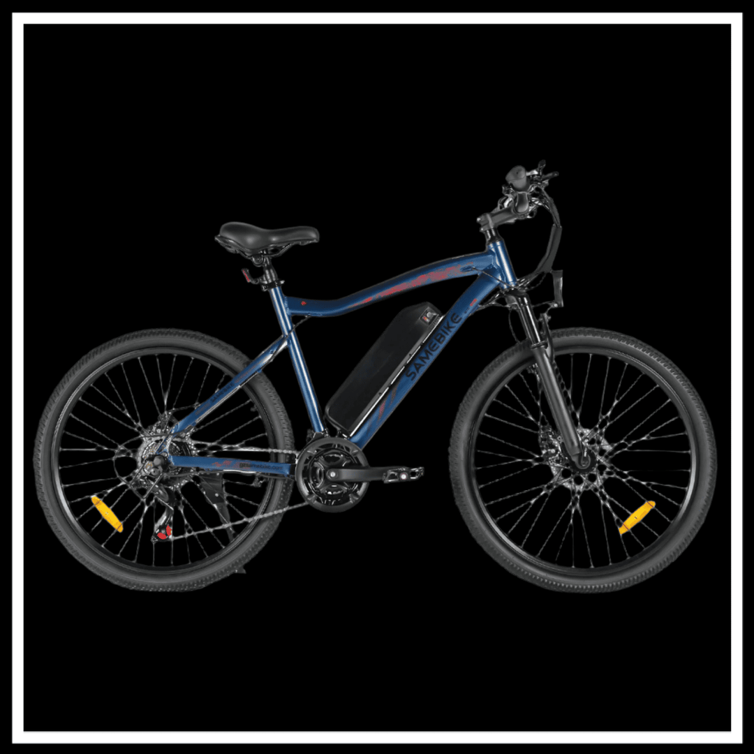 SAMEBIKE SY26-II Electric Commuter Bike in blue with a sleek design and powerful features.