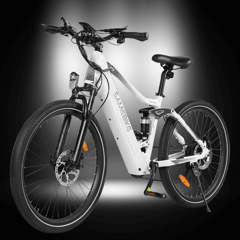 SAMEBIKE XD26-II electric bike featuring a powerful 750W motor and dual suspension for a smooth ride.