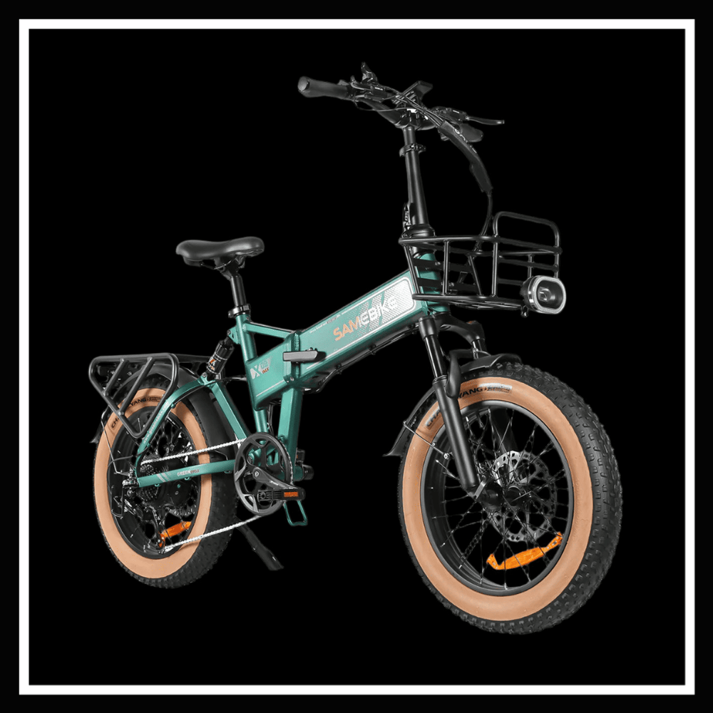 SAMEBIKE XWLX09 II electric bike with a foldable design, perfect for urban commuting and outdoor adventures.