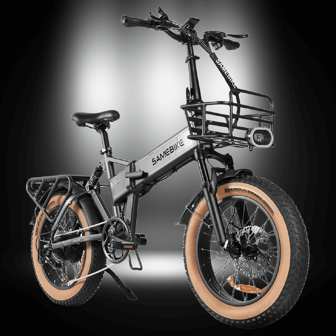 🇮🇪🇪🇺🇬🇧 SAMEBIKE XWLX09 II electric bike with a foldable design and all-terrain tires.