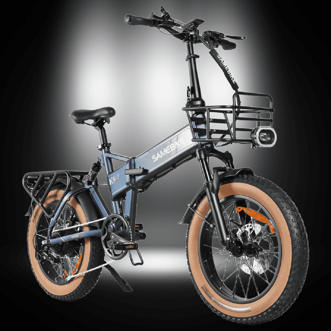 🇮🇪🇪🇺🇬🇧 SAMEBIKE XWLX09 II electric bike with foldable design and wide tires.