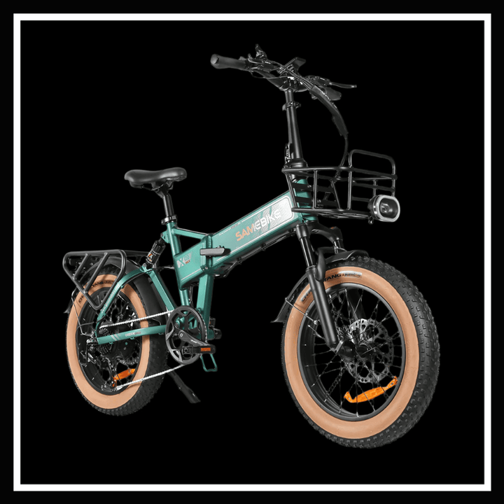 SAMEBIKE XWLX09 II electric bike with a foldable design, perfect for urban commuting and outdoor adventures.