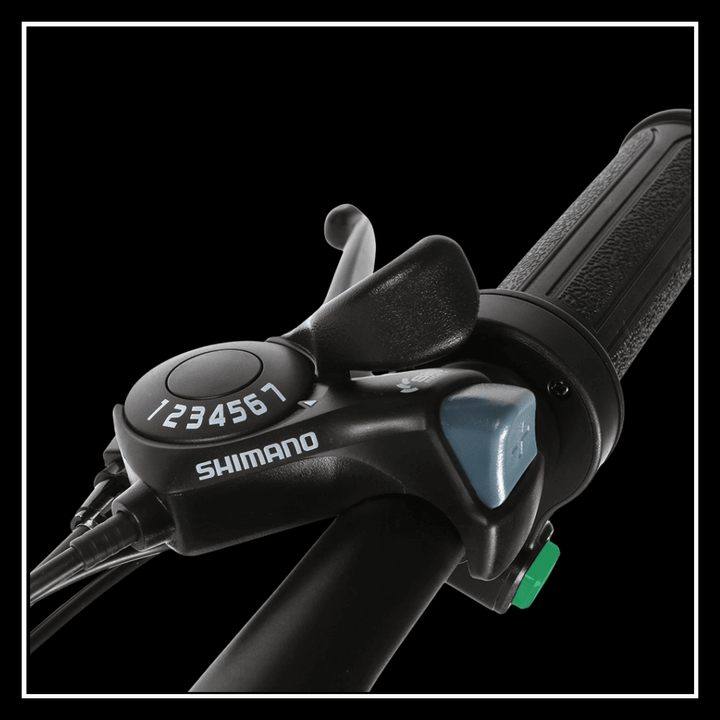 SAMEBIKE 20LVXD30-II Shimano gear shifter with easy grip for smooth urban commuting.