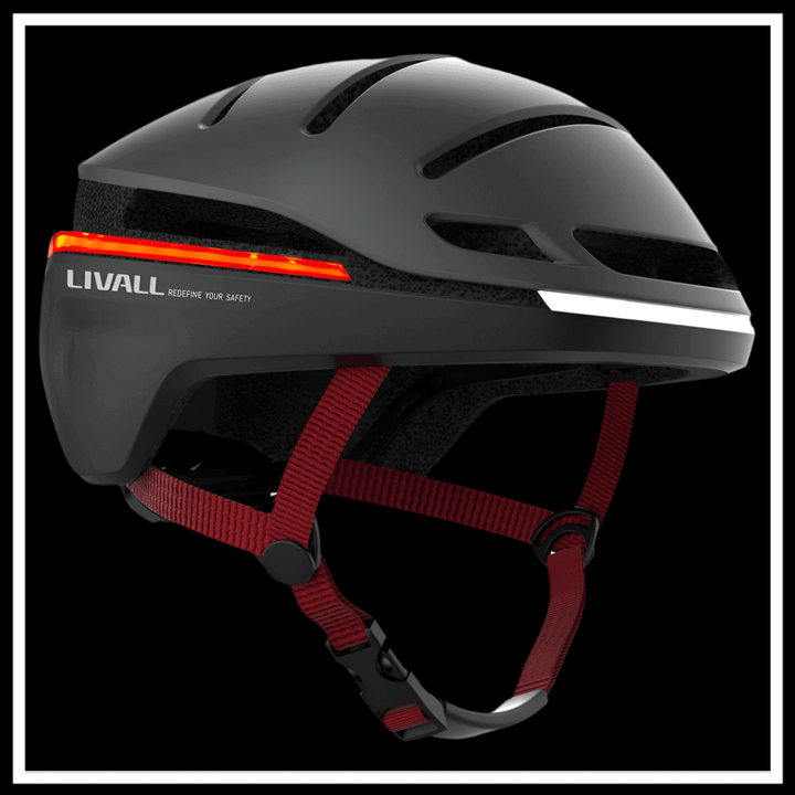 smart bike helmet EVO21 with aerodynamic design and integrated safety lights for enhanced urban riding protection.