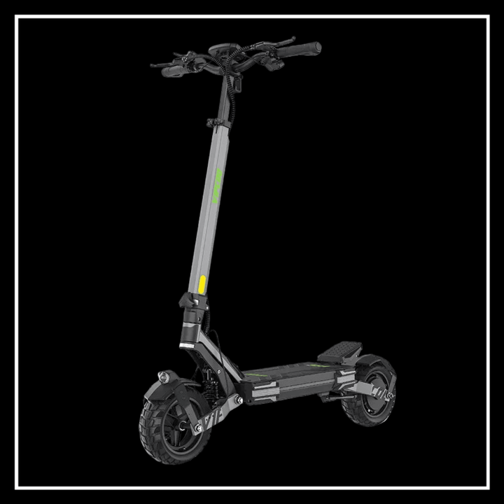 VIPCOO VS6 ELECTRIC SCOOTER showcasing a sleek design with robust tires and handlebar for enhanced riding experience.