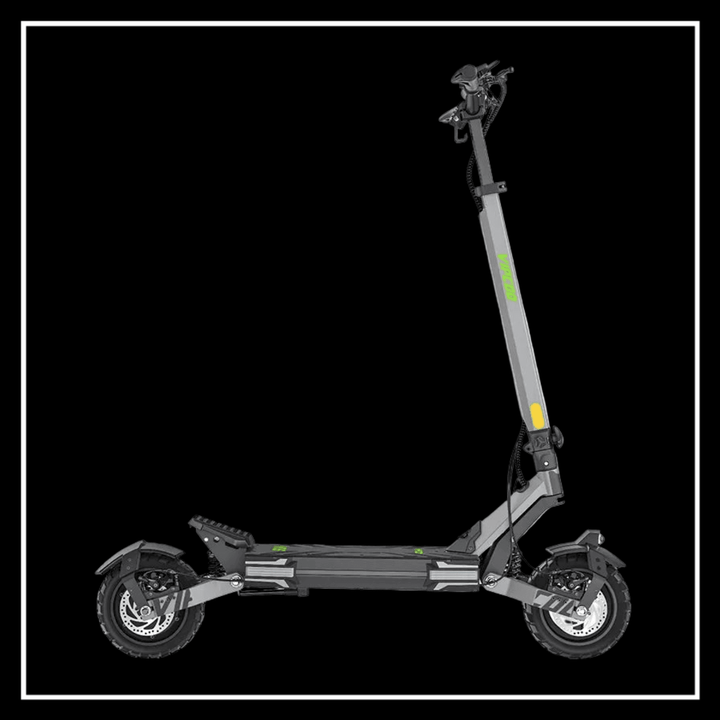 🇮🇪🇪🇺🇬🇧 VIPCOO VS6 E-SCOOTER side view showcasing sleek design and sturdy build for powerful rides.