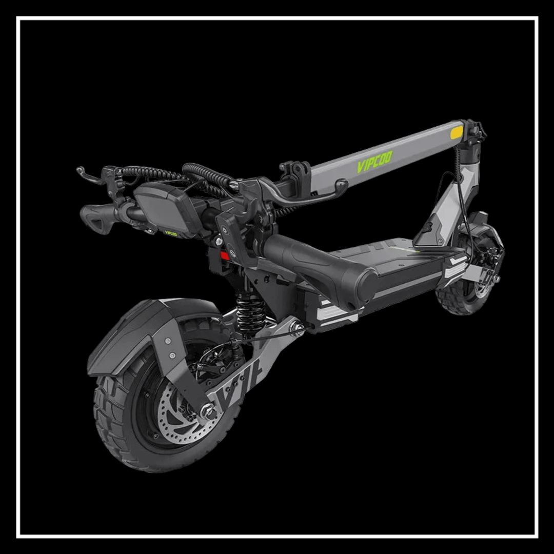 VIPCOO VS6 E-SCOOTER in sleek folding design, showcasing robust build and powerful features for smooth rides.