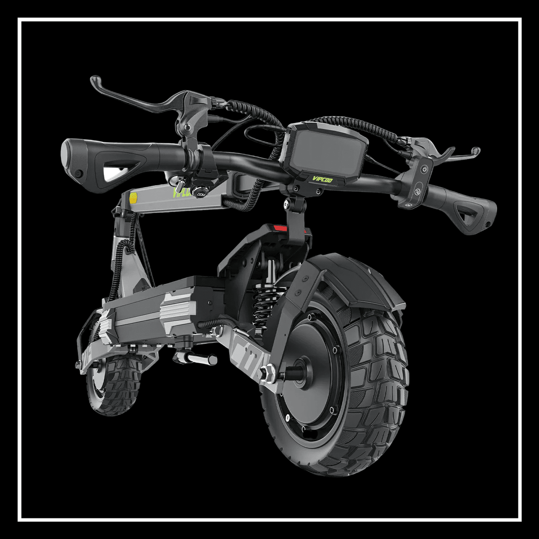 VS6 PRO ELECTRIC SCOOTER VIPCOO showcasing its robust design and rugged tires for extreme performance.