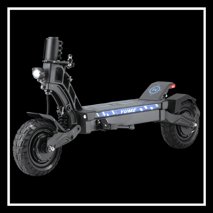 Image of YUME HAWK electric scooter showcasing its sleek design and robust build.