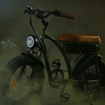 Bezior XF001 electric bike showcasing modern design and features in an urban setting with fog effects.