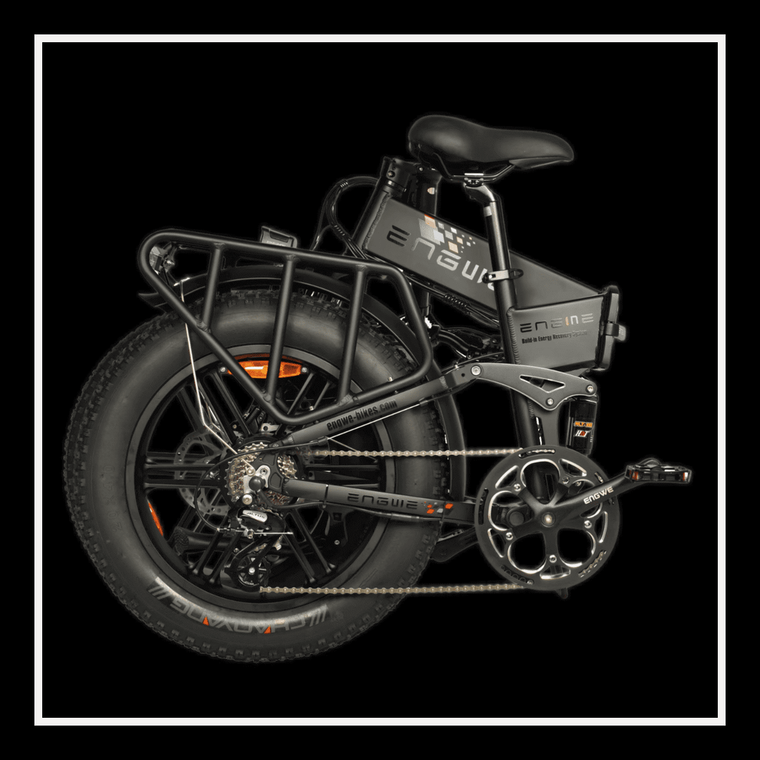 Engwe Engine Pro 2.0 electric bike in a folded position showcasing its compact design and robust features.