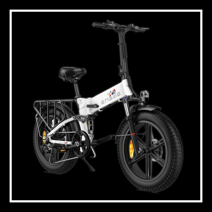 ENGWE Engine X Electric Bike side view showcasing its design and features on a black background.