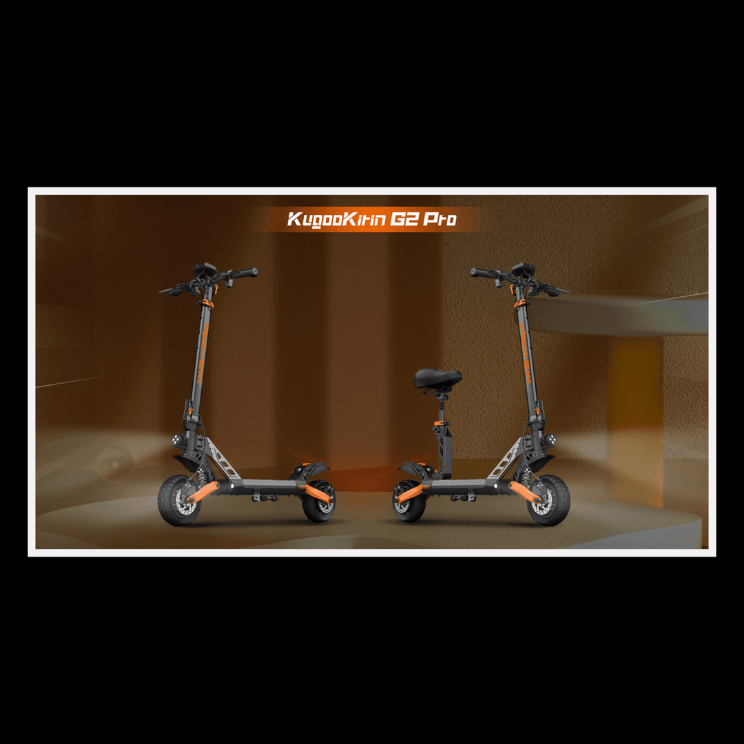 KUKIRIN G2 Pro electric scooter displayed in a modern setting, showcasing its sleek design and features.