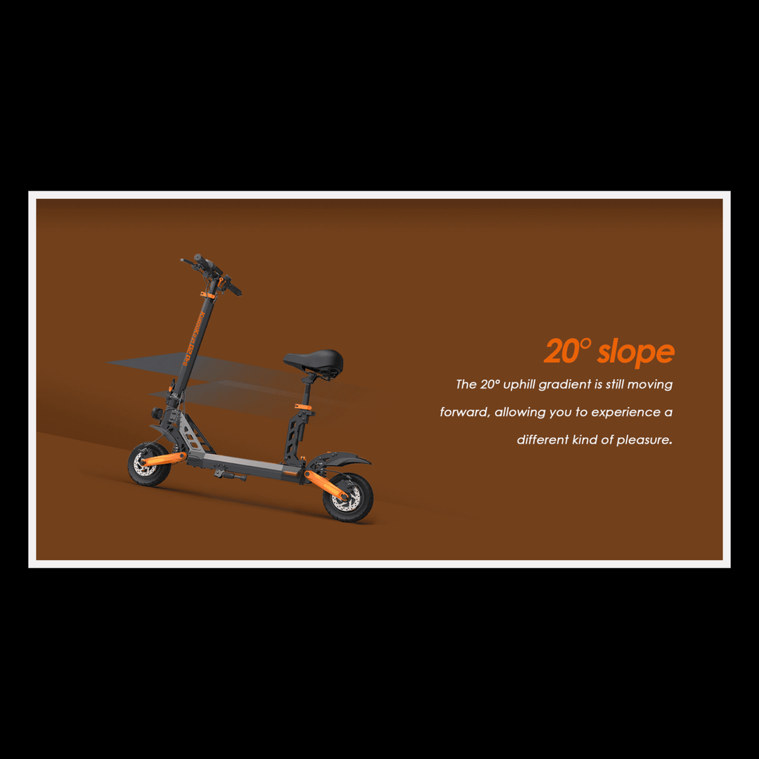 KUKIRIN G2 Pro electric scooter with a 20° slope feature, highlighting its uphill capability for urban commuting.