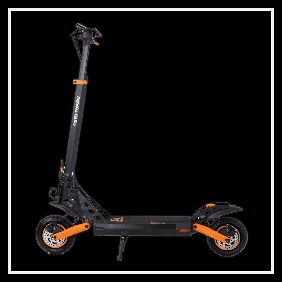 KUKIRIN G2 Pro electric scooter side view showcasing its sleek design and durable structure.