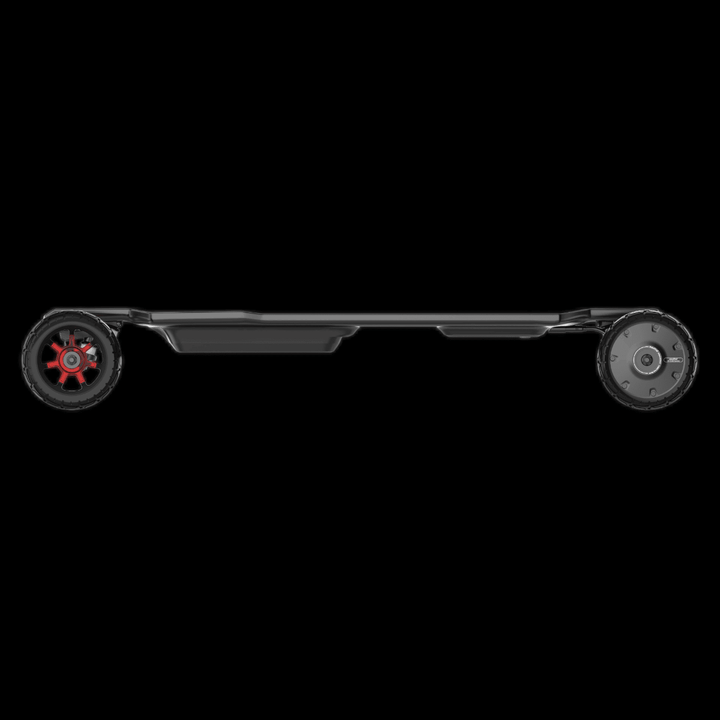 Maxfind FF AT electric skateboard showing its sleek design and durable all-terrain wheels for off-road adventures.
