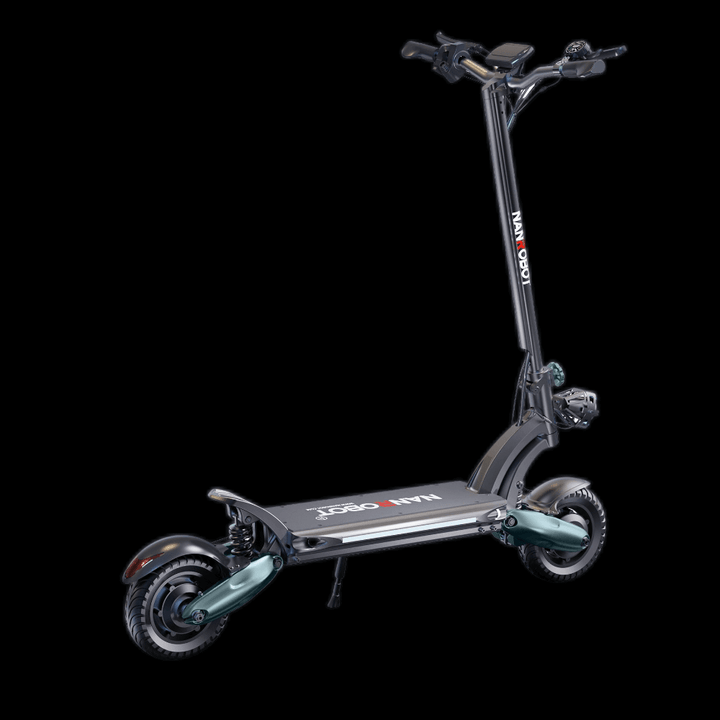 Nanrobot D6+ electric scooter showcasing its sleek design and dual-motor capabilities.