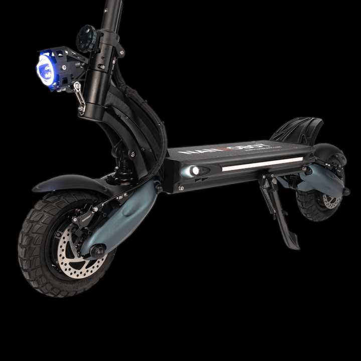Nanrobot D6+ electric scooter showing dual-motor design and robust off-road tires.