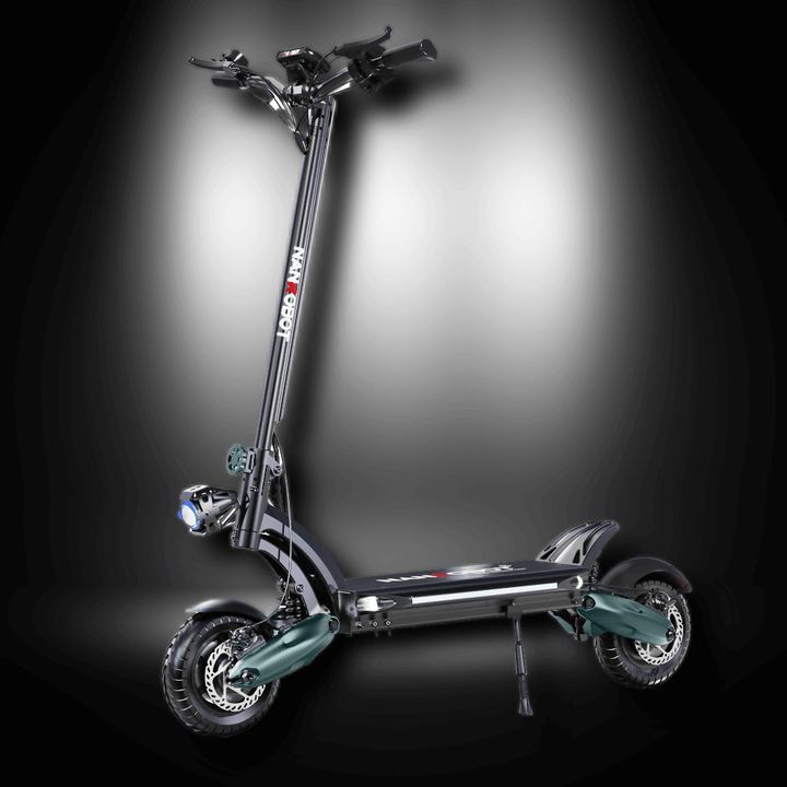 Nanrobot D6+ electric scooter showcasing its sleek design and dual-motor capabilities.