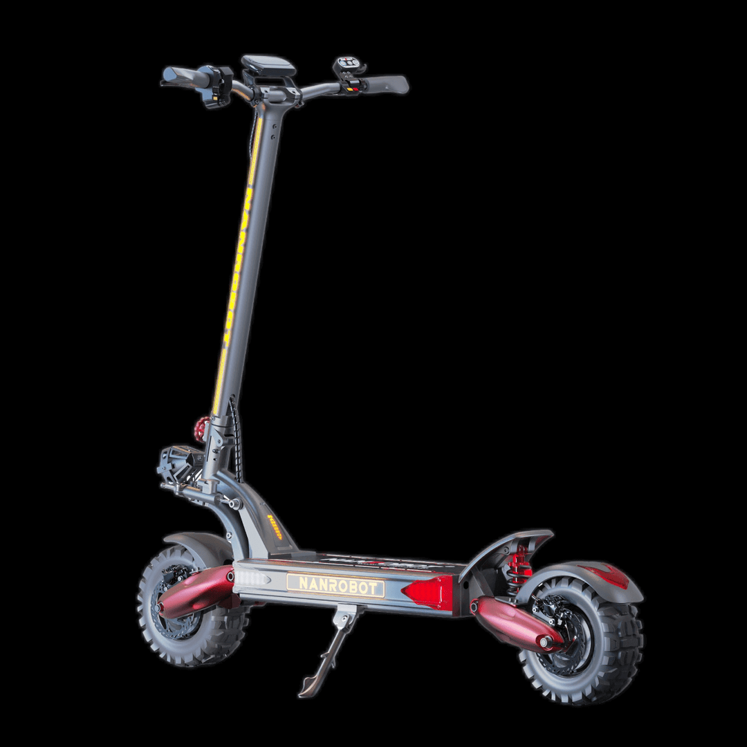 Nanrobot LS7+ electric scooter showcasing its dual-motor design and rugged tires for extreme performance.