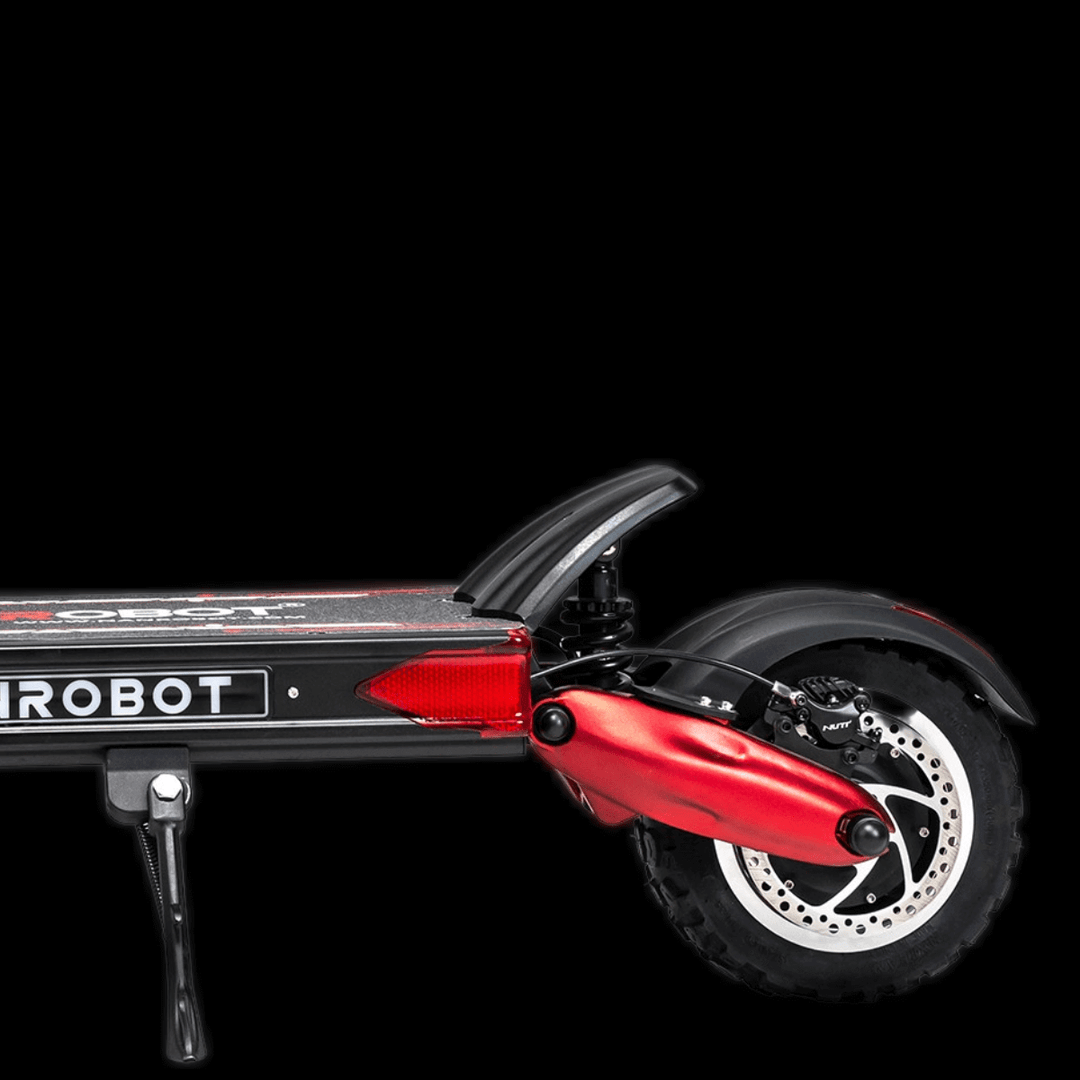 Side view of the Nanrobot LS7+ electric scooter showcasing its dual-motor design and robust rear tire.