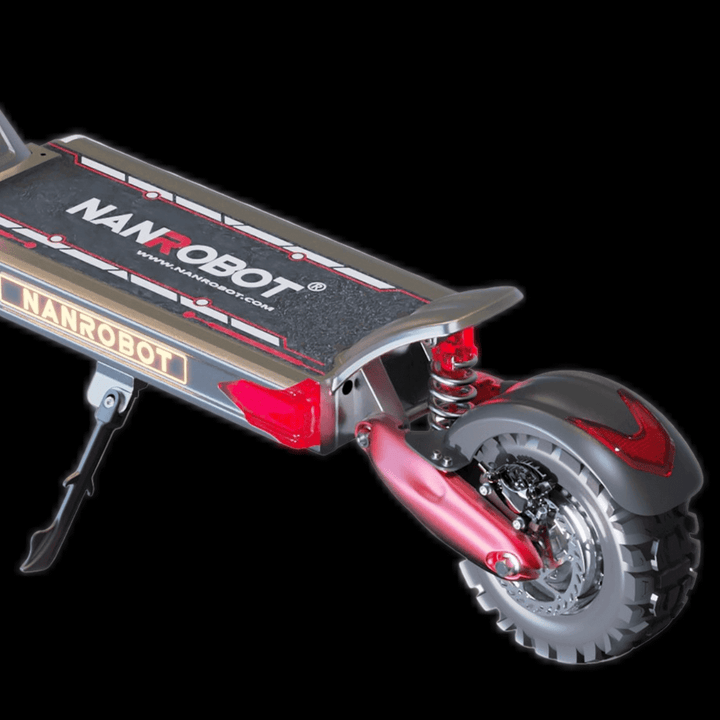 Nanrobot LS7+ electric scooter close-up showing high-performance features and sturdy design.