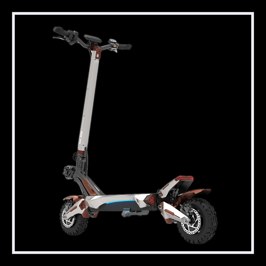 NANROBOT N6 electric scooter displayed on a black background, highlighting its high-performance design.